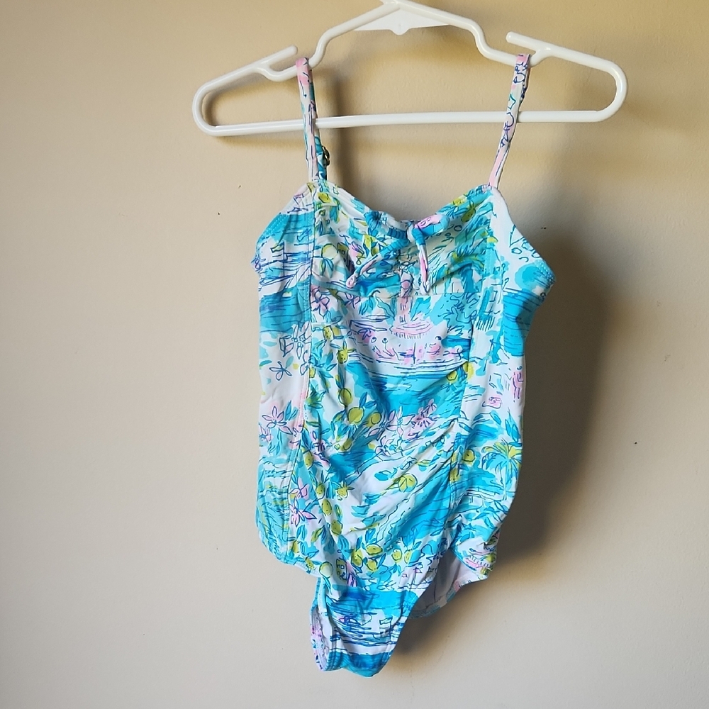 Lilly Pulitzer Size 5 Girls Tropical Swim Suit